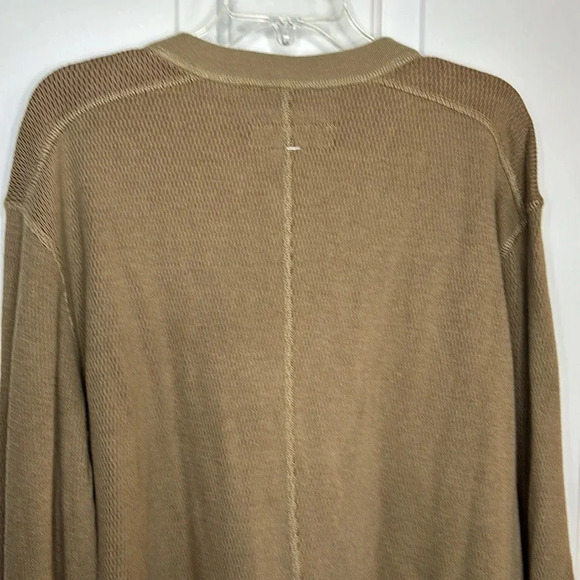 NWT RAG & BONE mens thermal Henley size XL in dark beige - Picture 7 of 7